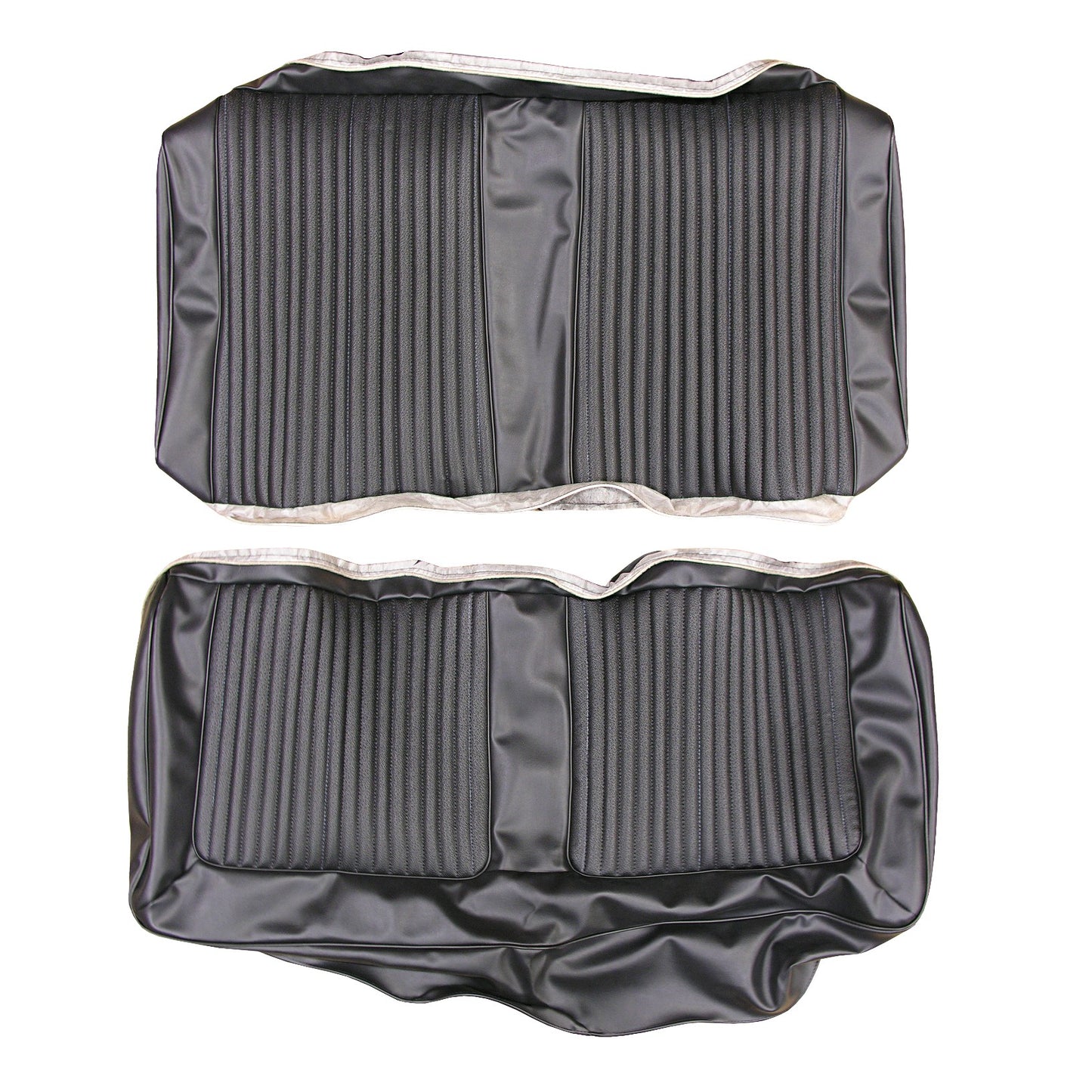 66 BELVEDERE II CONVERTIBLE REAR UPHOLSTERY - BLACK