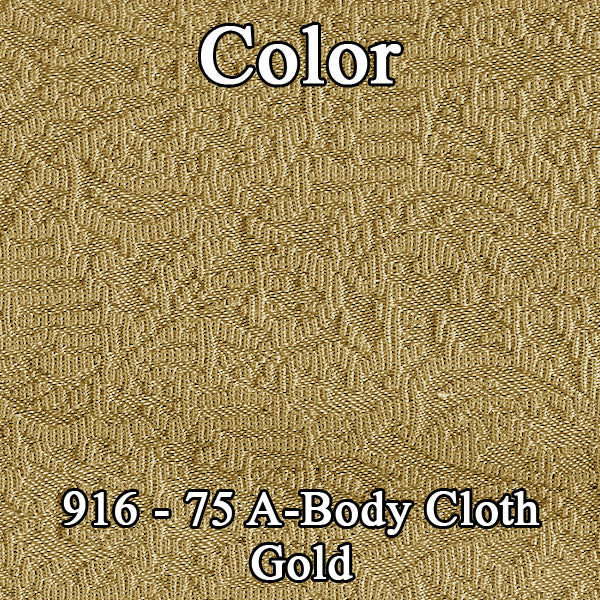 75 DART SWINGER/SCAMP HARDTOP REAR UPHOLSTERY - SRM GOLD CLOTH/GOLD