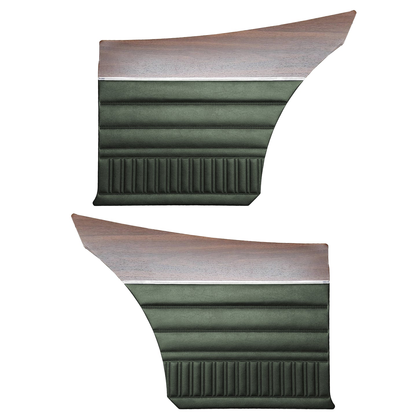 73 DART SPORT FASTBACK REAR PANELS W/ WOODGRAIN - GREEN