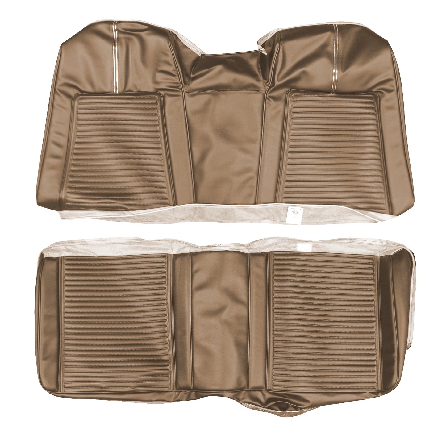 66 SPORT FURY HARDTOP REAR UPHOLSTERY - GOLD