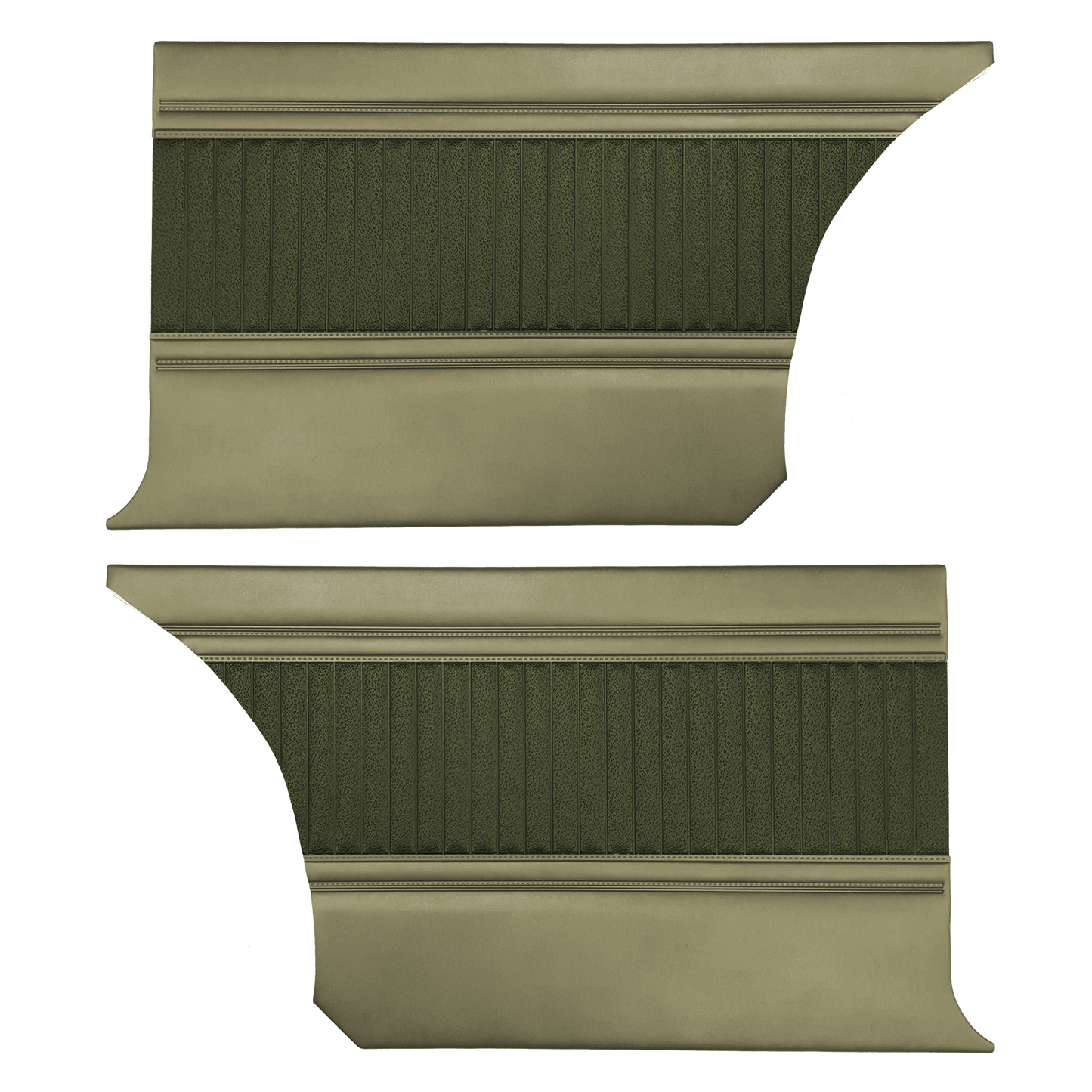 66 BELVEDERE II HARDTOP REAR PANELS - GREEN/CITRON