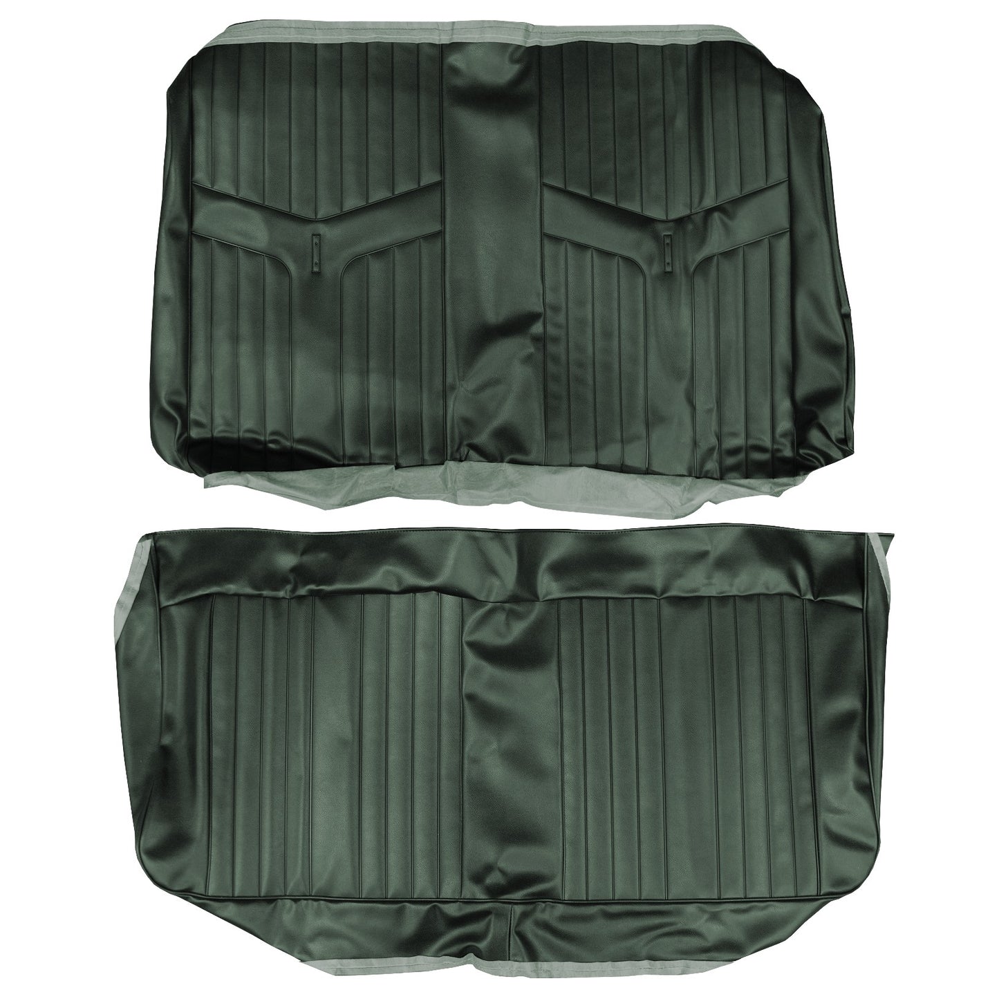 69 GTO/LEMANS CONVERTIBLE REAR UPHOLSTERY - GREEN