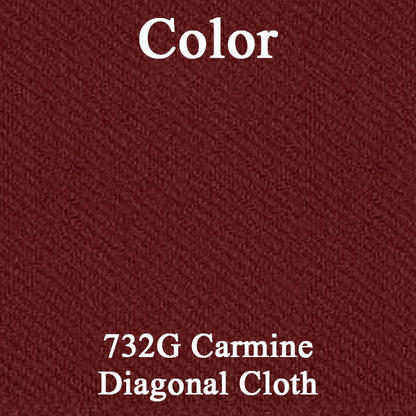 78 CAMARO "DELUXE CLOTH" DOOR PANELS (PRE-ASSEMBLED) - SRM CARMINE PLAID CLOTH/CARMINE