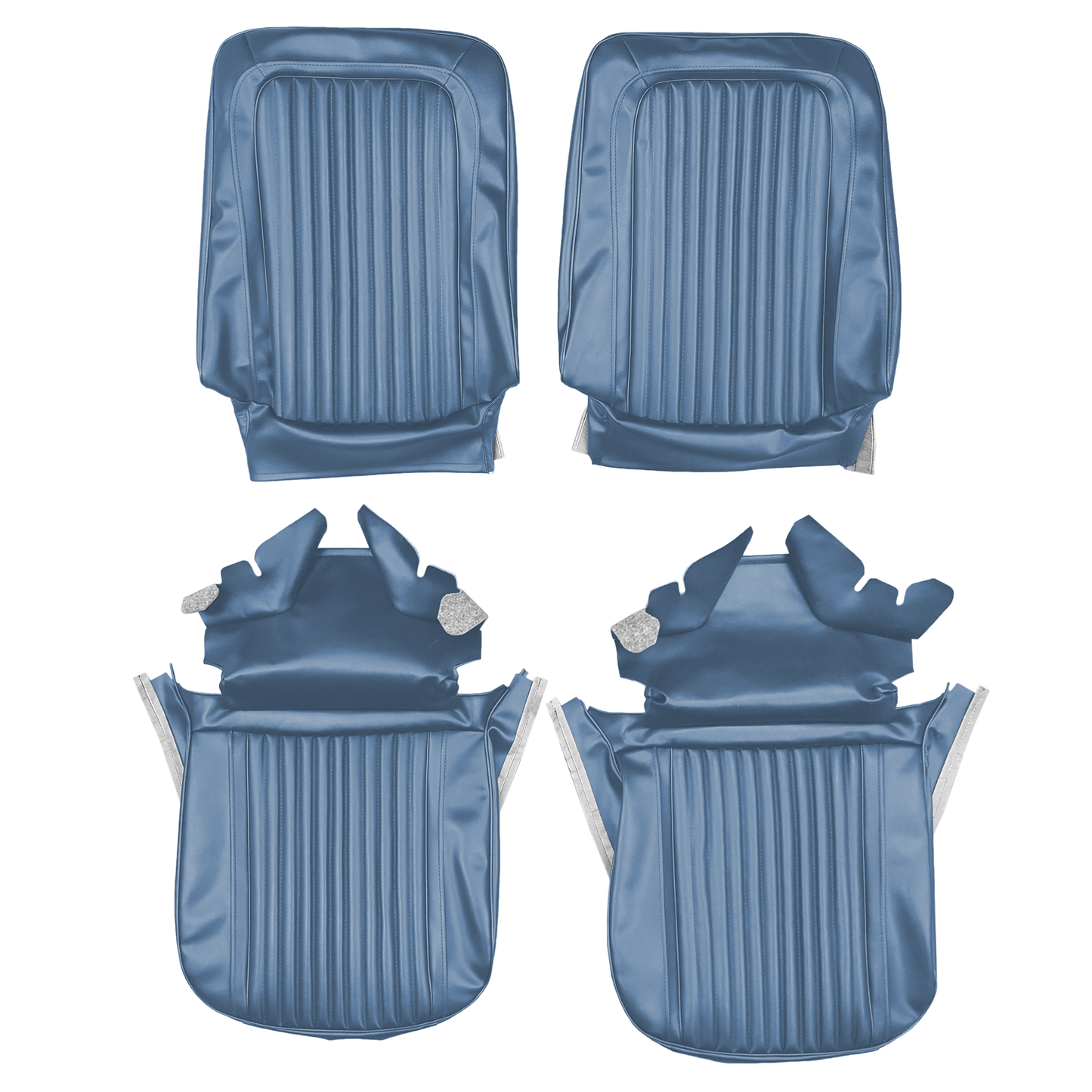 68 CUTLASS SUPREME BUCKET SEAT UPHOLSTERY - MEDIUM BLUE