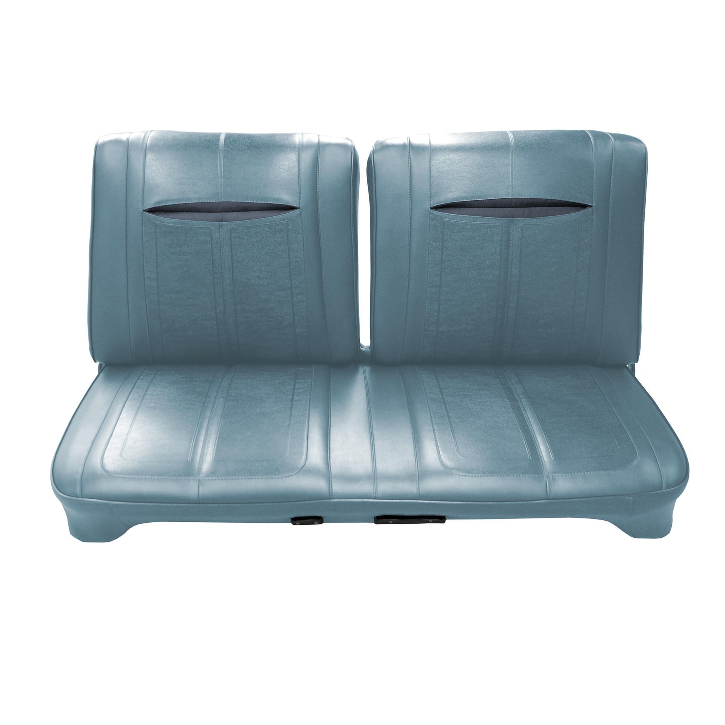68 DART GT/GTS SPLIT BENCH UPHOLSTERY - LIGHT BLUE W/ NAVY PLEAT