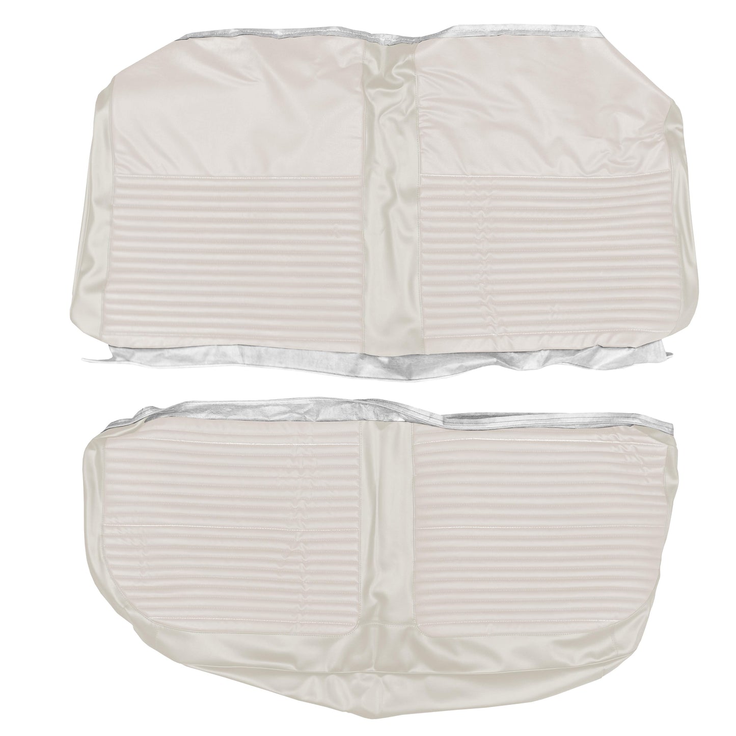 66 DART 270 HARDTOP REAR UPHOLSTERY - OPAL/PEARL WHITE
