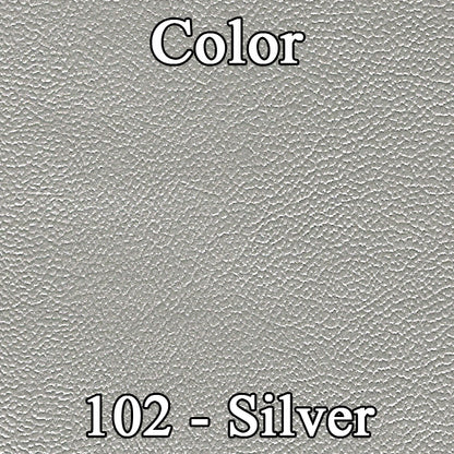 68 CHRYSLER/DODGE/PLYMOUTH A, B & C-BODY BENCH SEAT HEADREST COVERS (COLOGNE GRAIN) - SILVER