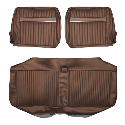 67 FURY III SPLIT BENCH UPHOLSTERY - COPPER W/ SRM DARK COPPER ACCENT