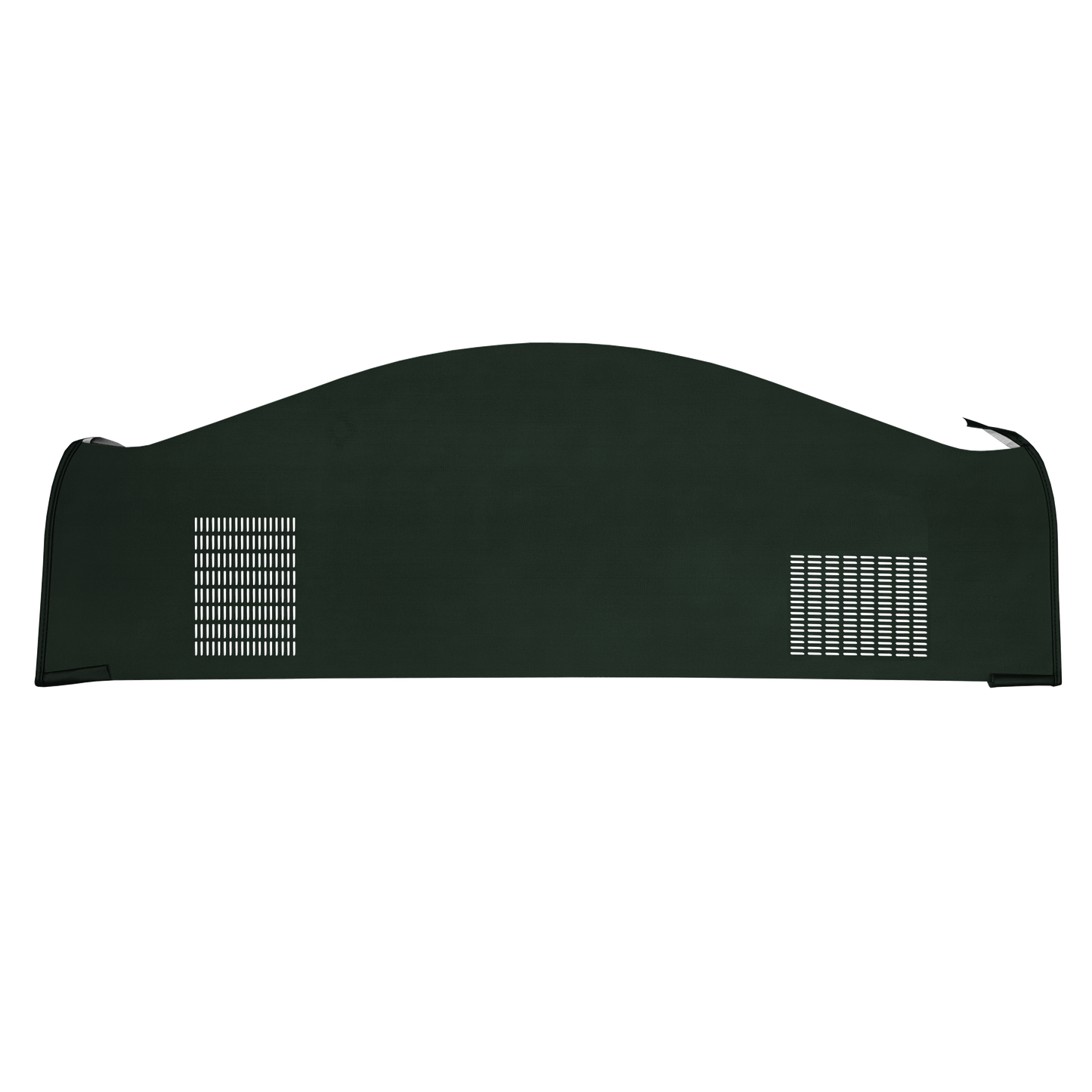 68 DODGE/PLYMOUTH B-BODY HARDTOP (NOT CHARGER) PACKAGE TRAY WITH OPPOSITE DIRECTION SPEAKER CUT-OUTS - GREEN