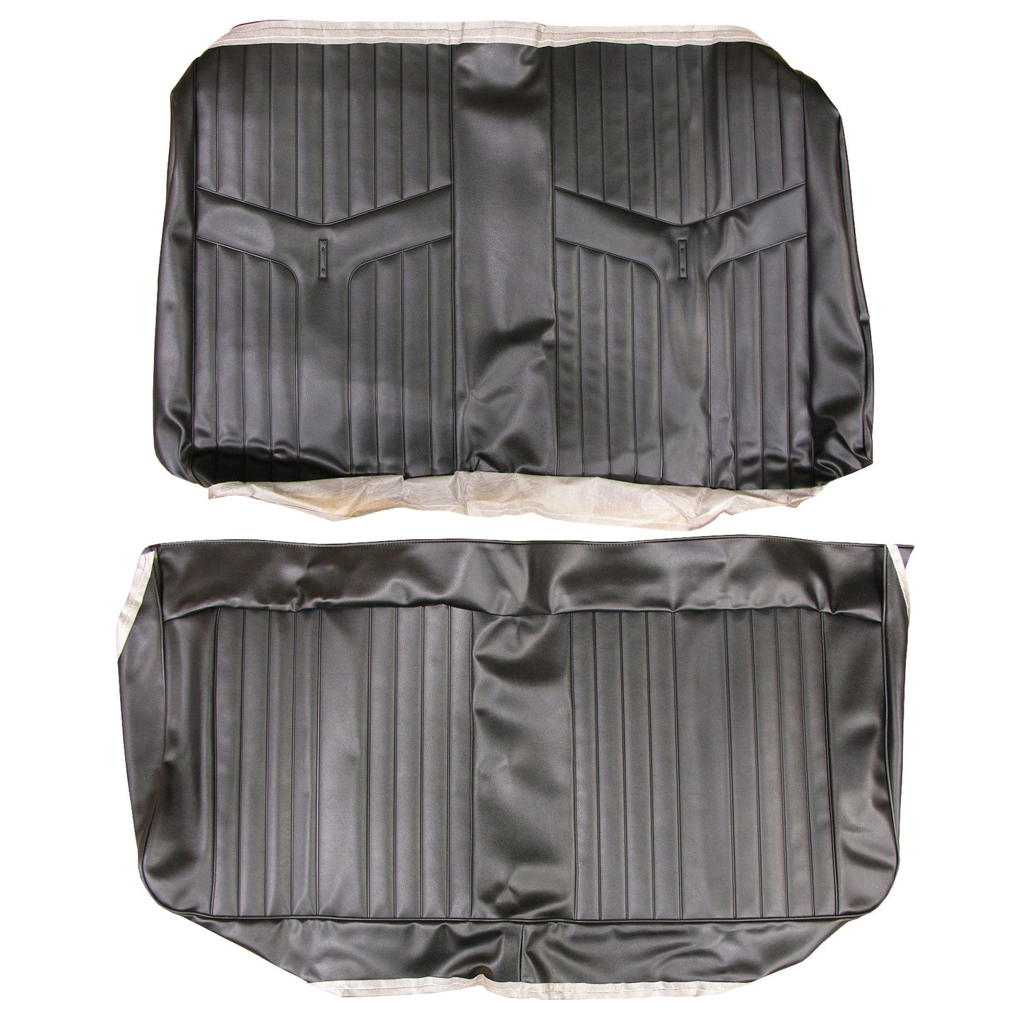 69 GTO/LEMANS CONVERTIBLE REAR UPHOLSTERY - BLACK