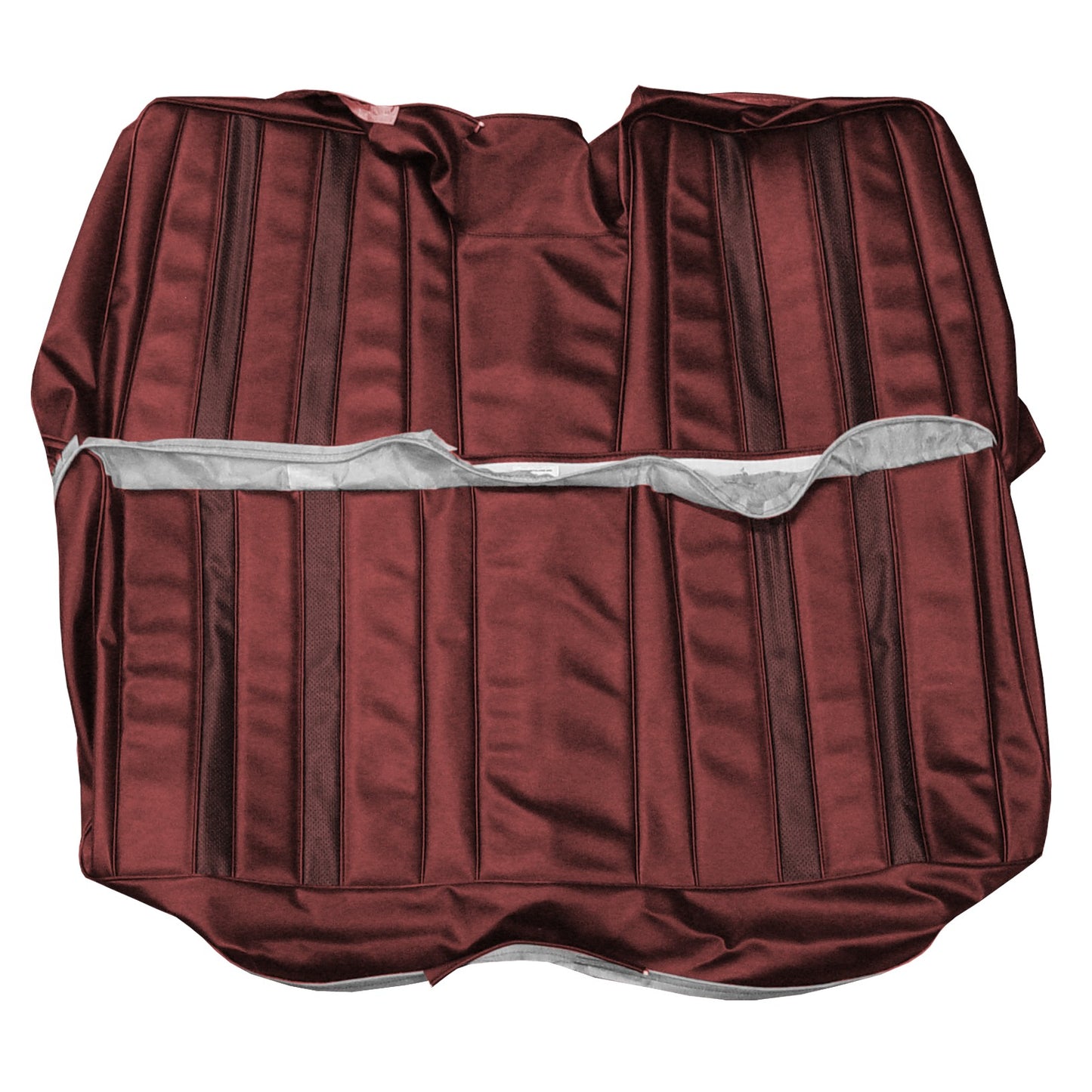 68 SPORT FURY HARDTOP REAR UPHOLSTERY - RED W/ MAROON ACCENT