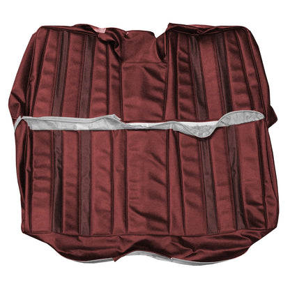 68 SPORT FURY HARDTOP REAR UPHOLSTERY - RED W/ MAROON ACCENT