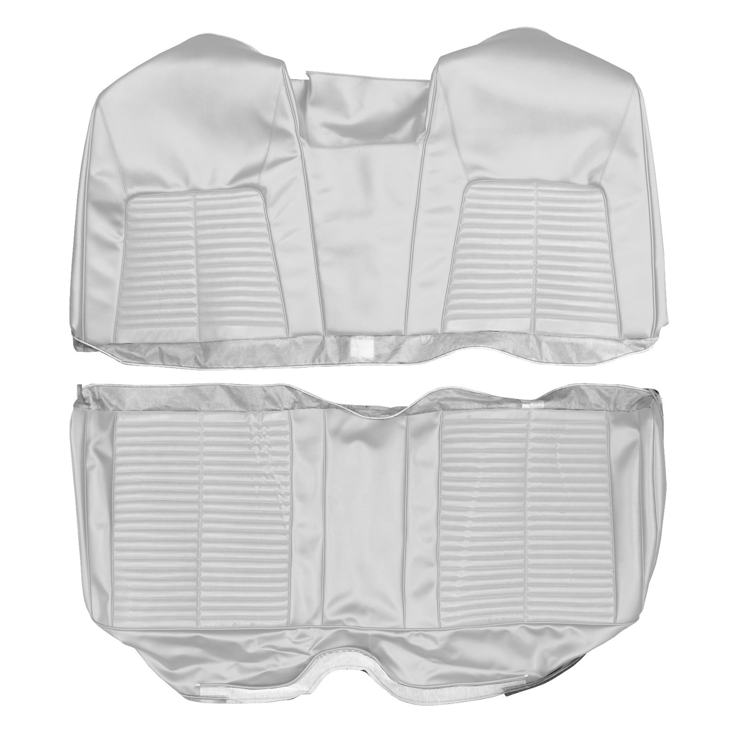 68 CHRYSLER 300/NEWPORT HARDTOP REAR UPHOLSTERY - PEARL WHITE
