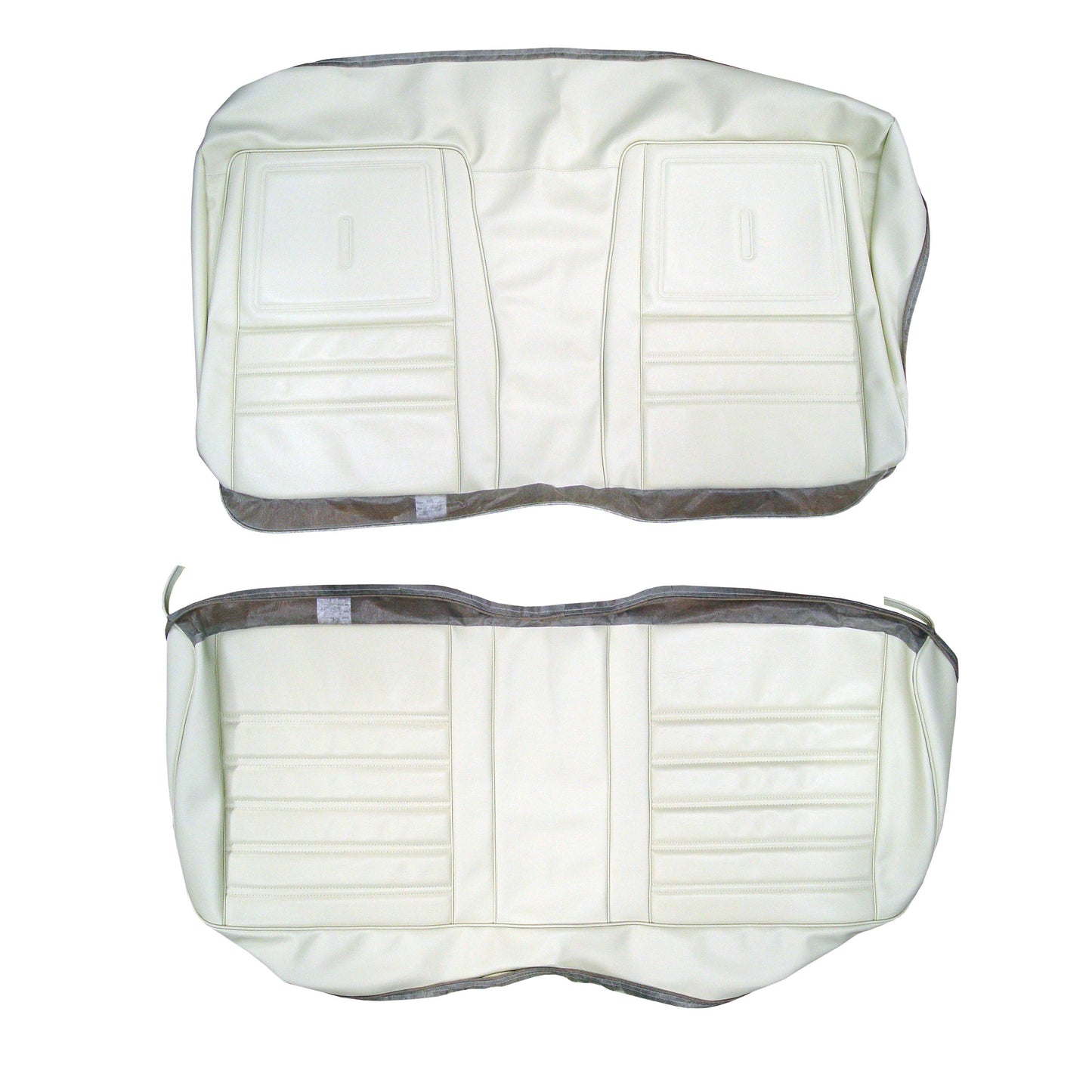 72 SATELLITE SEBRING/ROADRUNNER "DECOR" REAR UPHOLSTERY - WHITE
