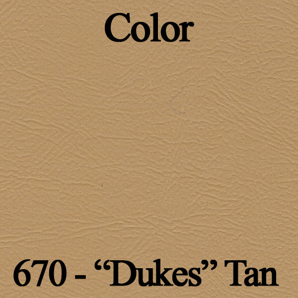 69 CHARGER/DAYTONA FRONT UPPER DOOR PANEL PADS - "DUKES" TAN