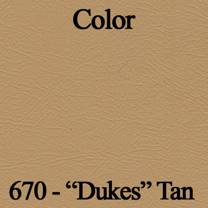 69 CHARGER/DAYTONA FRONT & REAR UPPER DOOR PANEL PADS - "DUKES" TAN