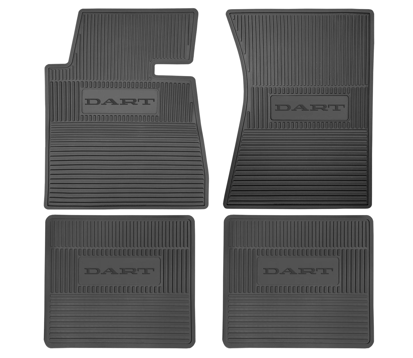 65-66 DODGE 'DART' FLOOR MATS W/ AUTOMATIC TRANSMISSION - BLACK