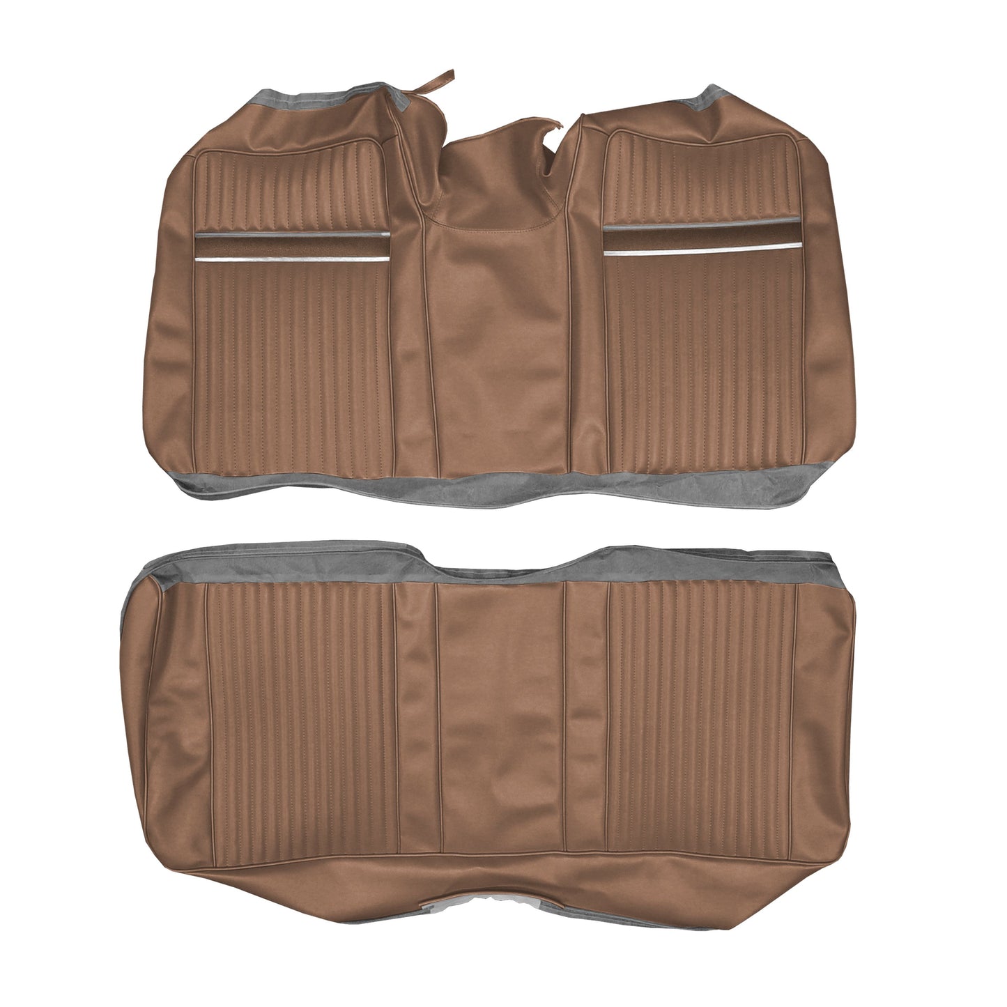 67 SPORT FURY/FURY III CONV. REAR UPHOLSTERY - COPPER W/ SRM DARK COPPER ACCENT