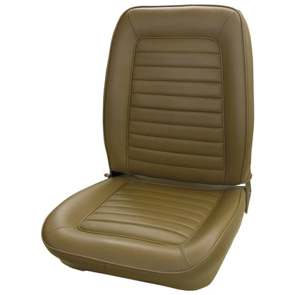 69 AMX BUCKET SEAT LEATHER UPHOLSTERY - SADDLE