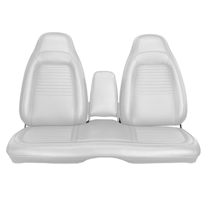 70 BARRACUDA SPLIT BENCH W/ C.A.R. UPHOLSTERY - WHITE