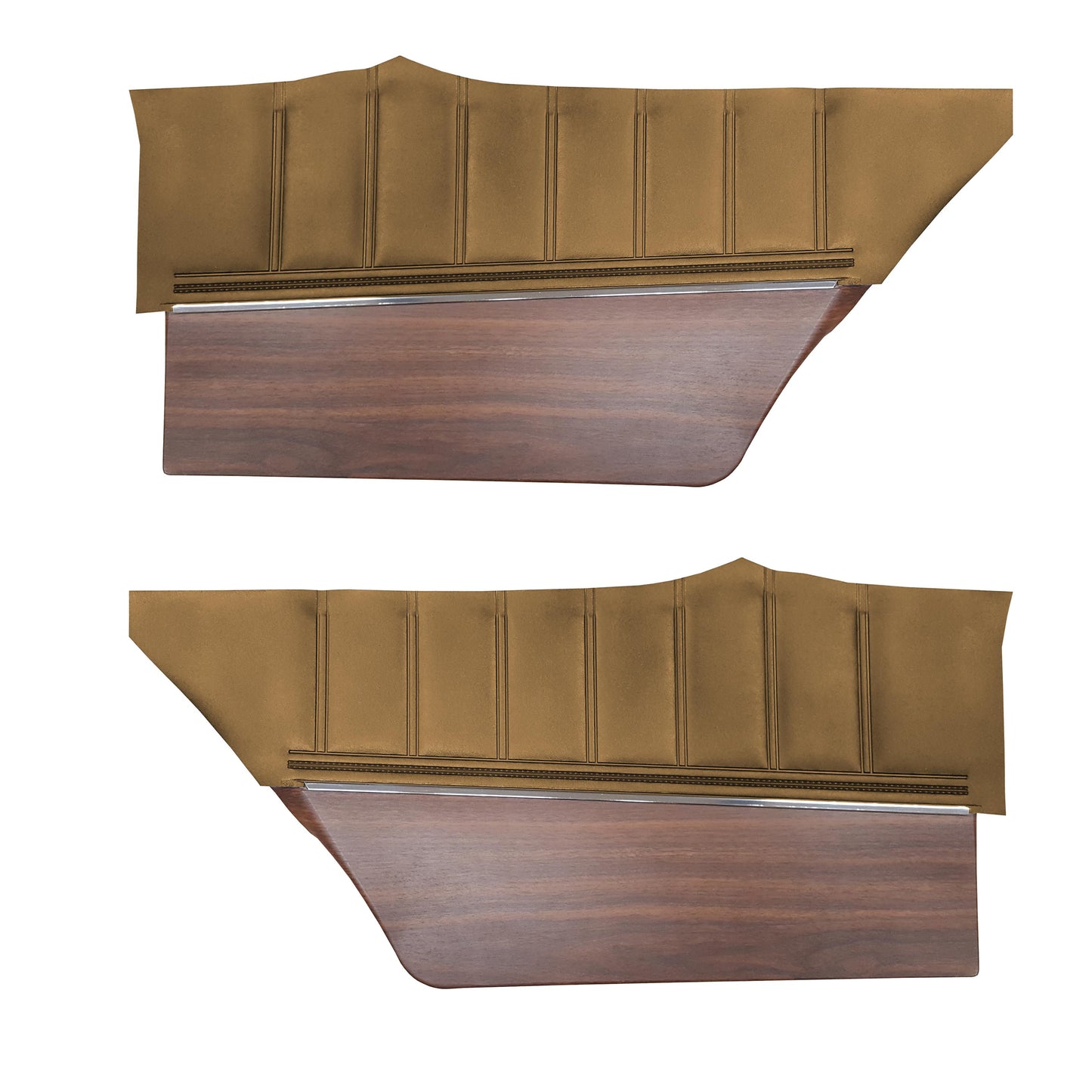 72 CHARGER/CHARGER SE HARDTOP UPPER REAR PANELS W/ WOODGRAIN - BROWN