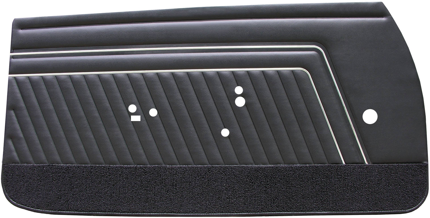 70 GTO/LEMANS SPORT FRONT DOOR PANELS (UNASSEMBLED) - BLACK