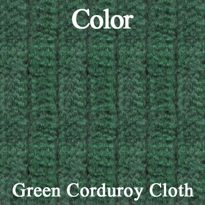 71 JAVELIN/AMX BUCKET SEAT CLOTH UPHOLSTERY - SRM GREEN CORDUROY/GREEN