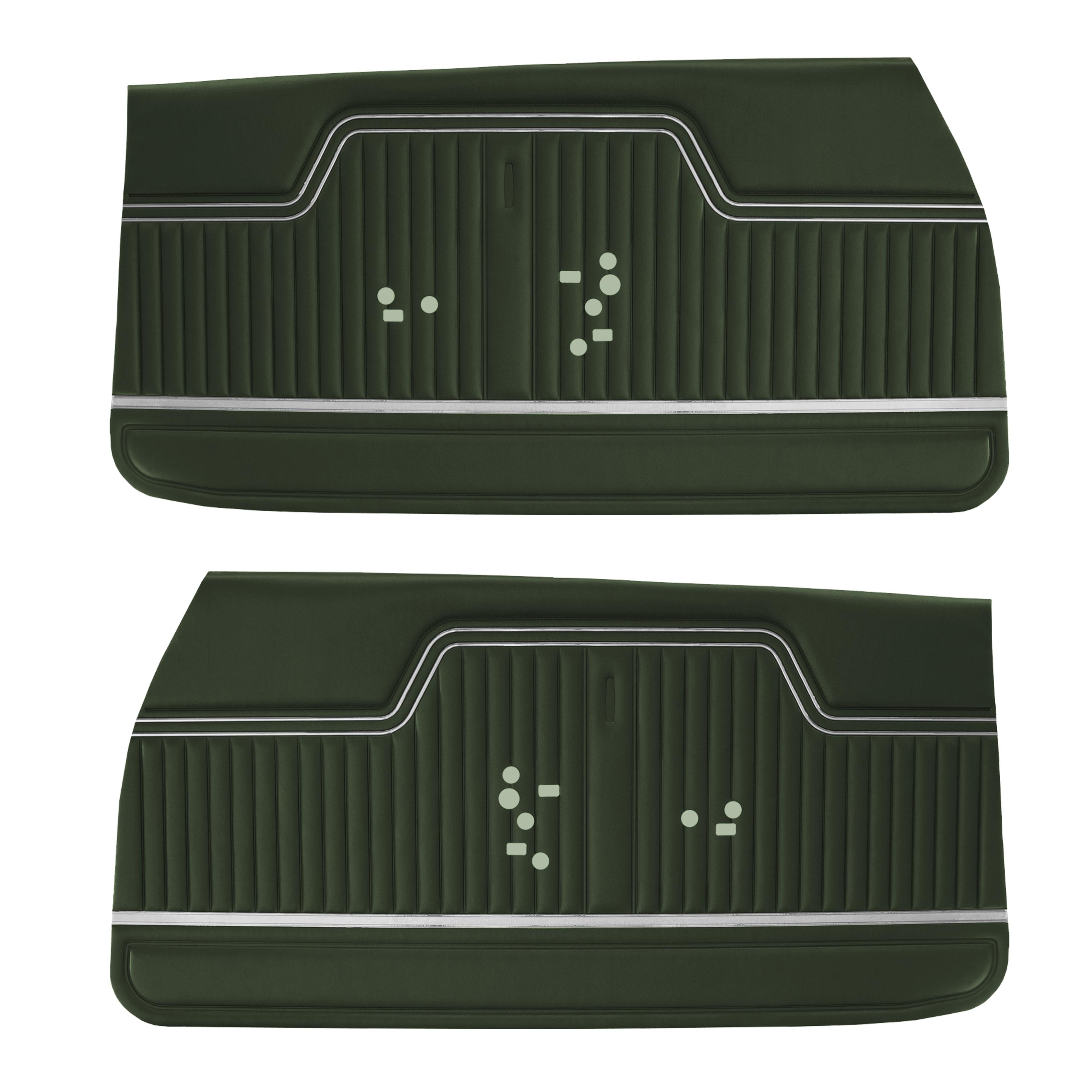 72 Chevelle/Malibu Front Door Panels - Med Green - Legendary Auto