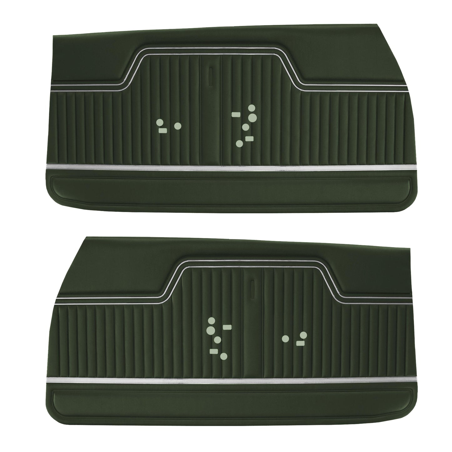 72 CHEVELLE/MALIBU FRONT DOOR PANELS (UNASSEMBLED) - GREEN
