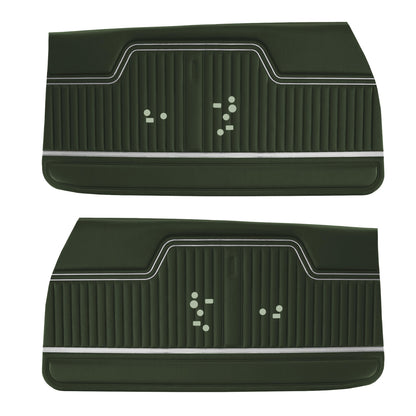 72 CHEVELLE/MALIBU FRONT DOOR PANELS (UNASSEMBLED) - GREEN