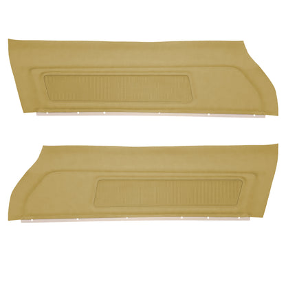 74 FIREBIRD/TRANS AM "DELUXE CLOTH" UPPER DOOR PANELS (UNASSEMBLED) - SRM SADDLE PRADO CLOTH/SADDLE