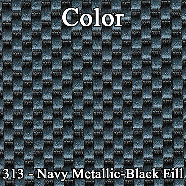 65 CHRYSLER 300/300L CONVERTIBLE REAR UPHOLSTERY - SRM BLUE-BLACK FILLED/BLUE