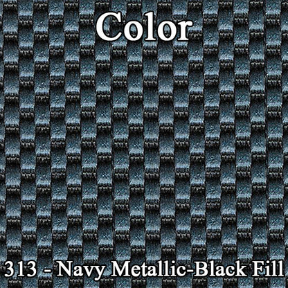 65 CHRYSLER 300/300L CONVERTIBLE REAR UPHOLSTERY - SRM BLUE-BLACK FILLED/BLUE