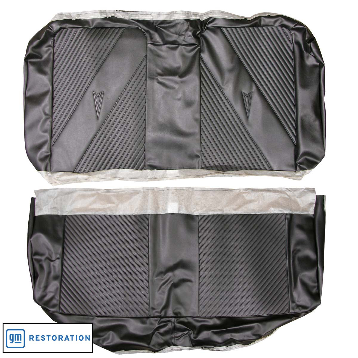 65 GTO/LEMANS HARDTOP REAR UPHOLSTERY - BLACK