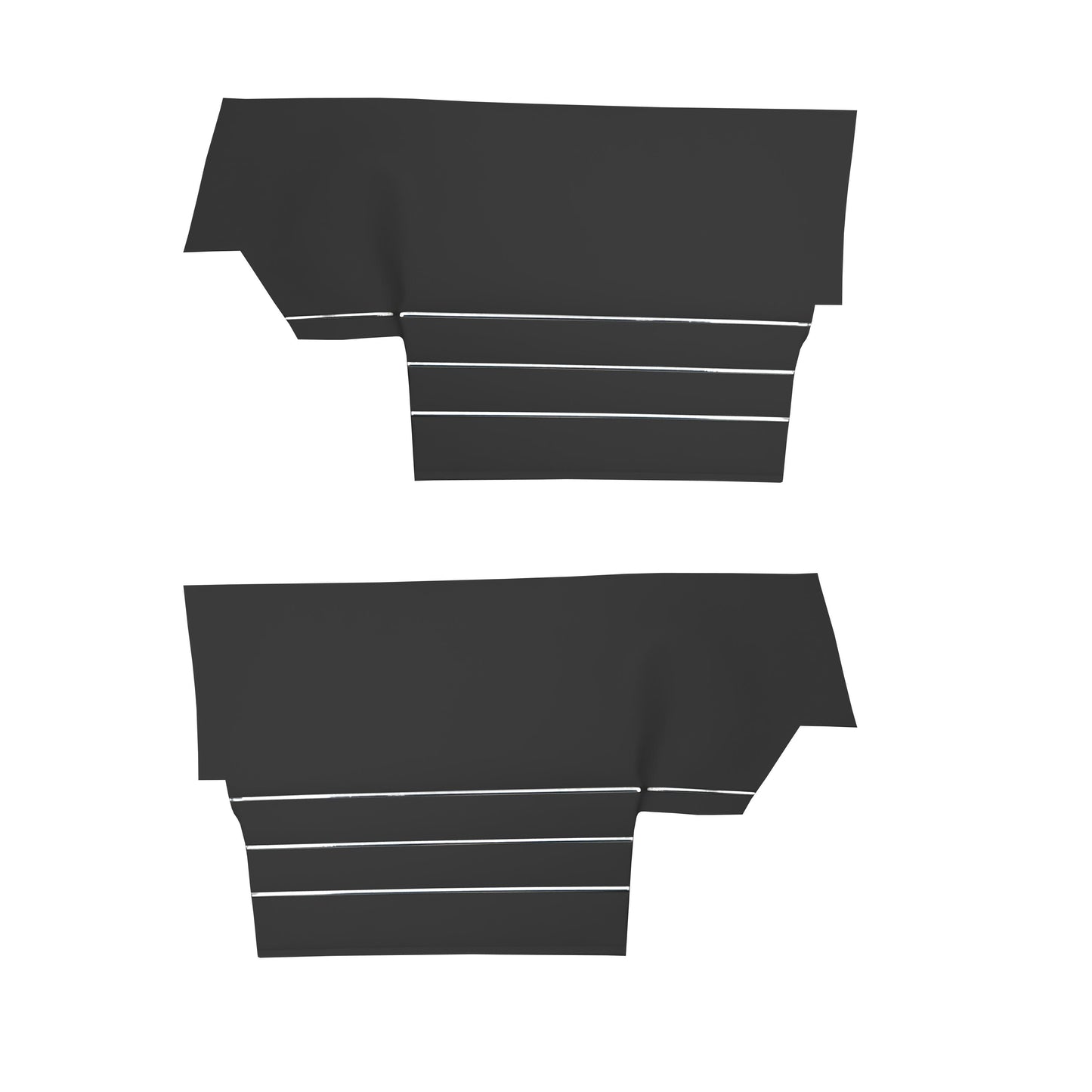 68 SKYLARK/GS "DELUXE" CONVERTIBLE REAR PANELS (UNASSEMBLED) - BLACK