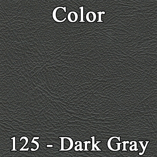 68 CHARGER HARDTOP REAR UPHOLSTERY - BLACK W/ DARK GRAY PLEATS