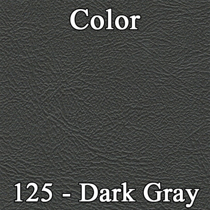 68 CHARGER HARDTOP REAR UPHOLSTERY - BLACK W/ DARK GRAY PLEATS
