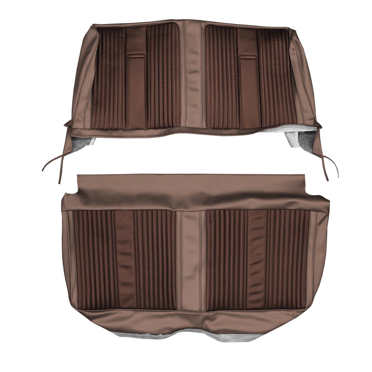 67 BELVEDERE II 4-DR/WAGON BENCH SEAT UPHOLSTERY- SRM DARK COPPER/COPPER