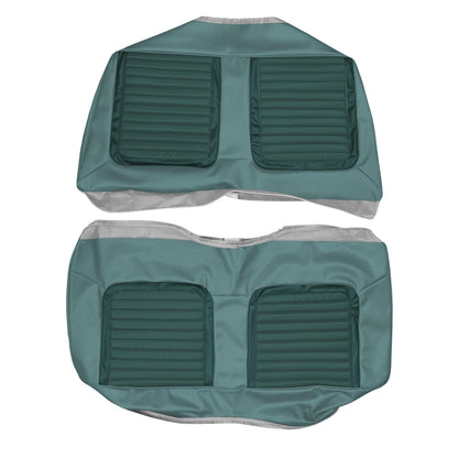 65 BELVEDERE II CONVERTIBLE REAR UPHOLSTERY - DARK TURQUOISE/LIGHT TURQUOISE