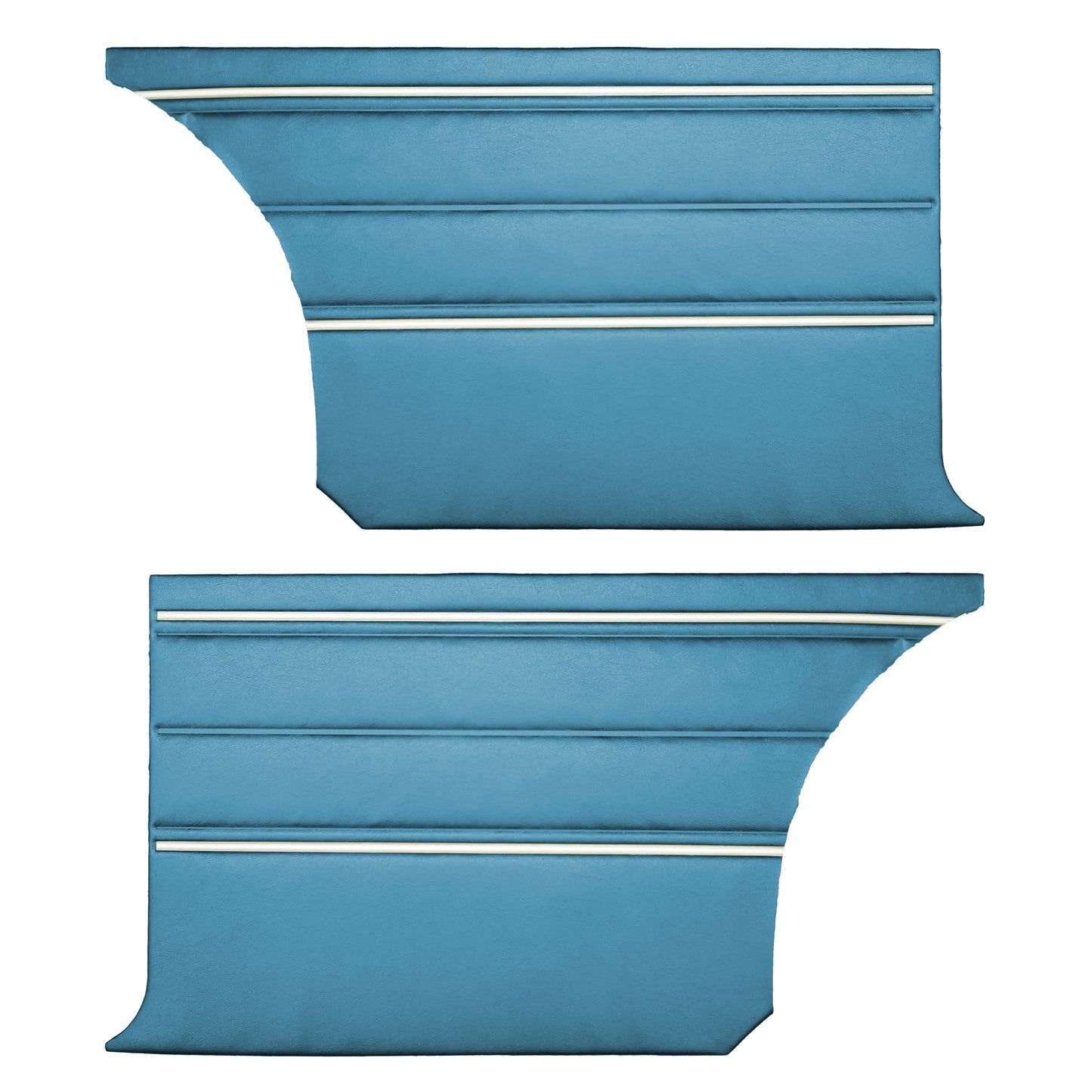 70 SPORT SATELLITE/ROADRUNNER/GTX HARDTOP REAR PANELS - BRIGHT BLUE W/ WHITE WELT