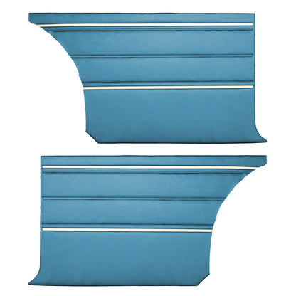70 SPORT SATELLITE/ROADRUNNER/GTX HARDTOP REAR PANELS - BRIGHT BLUE W/ WHITE WELT