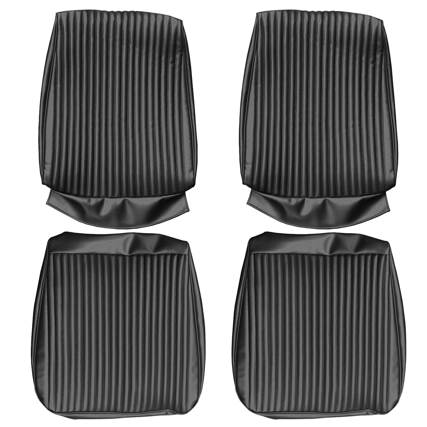 67 CHARGER/CORONET BUCKET SEAT UPHOLSTERY - BLACK