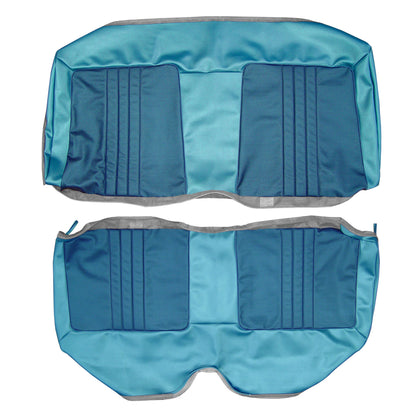 68 BELVEDERE/ROADRUNNER HTP/SDN REAR UPHOLSTERY - DARK BLUE/LIGHT BLUE