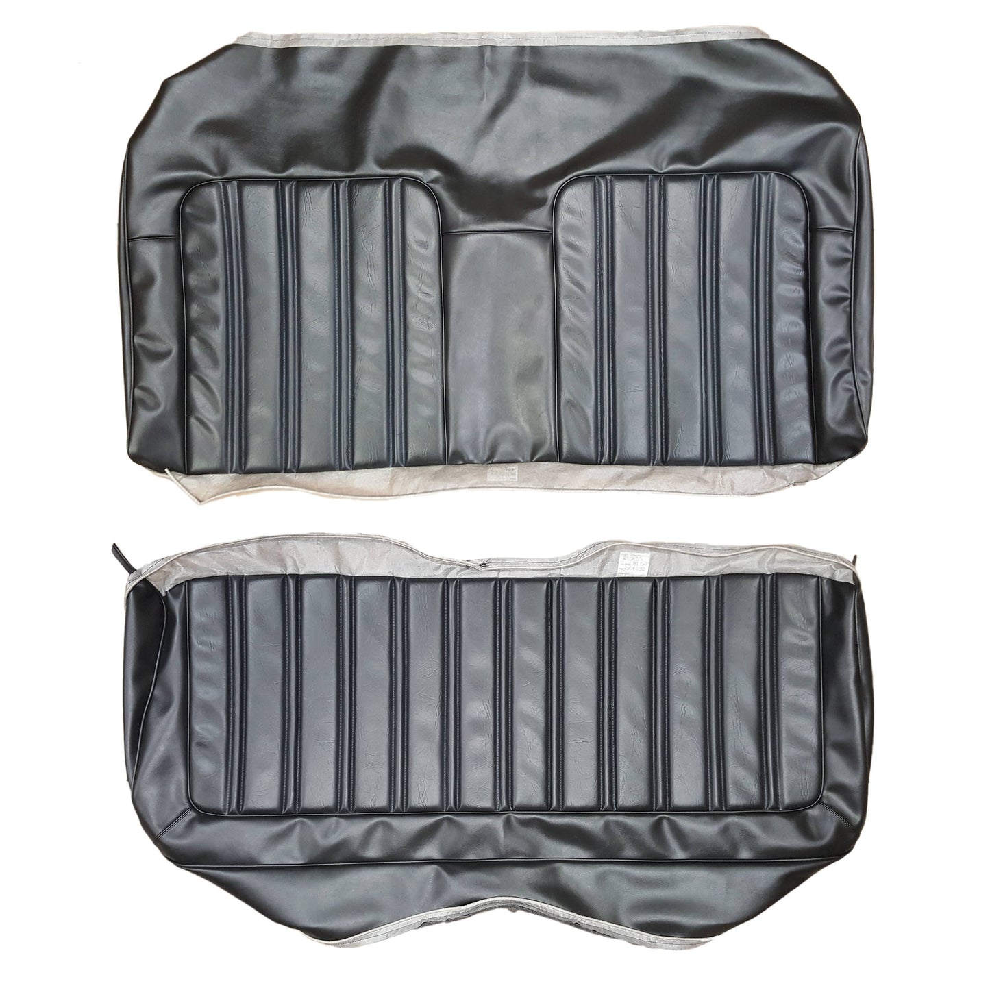 74 SATELLITE SEBRING/ROADRUNNER "DECOR" REAR UPHOLSTERY - BLACK