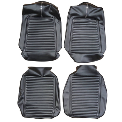 66 SPORT FURY BUCKET SEAT UPHOLSTERY - BLACK