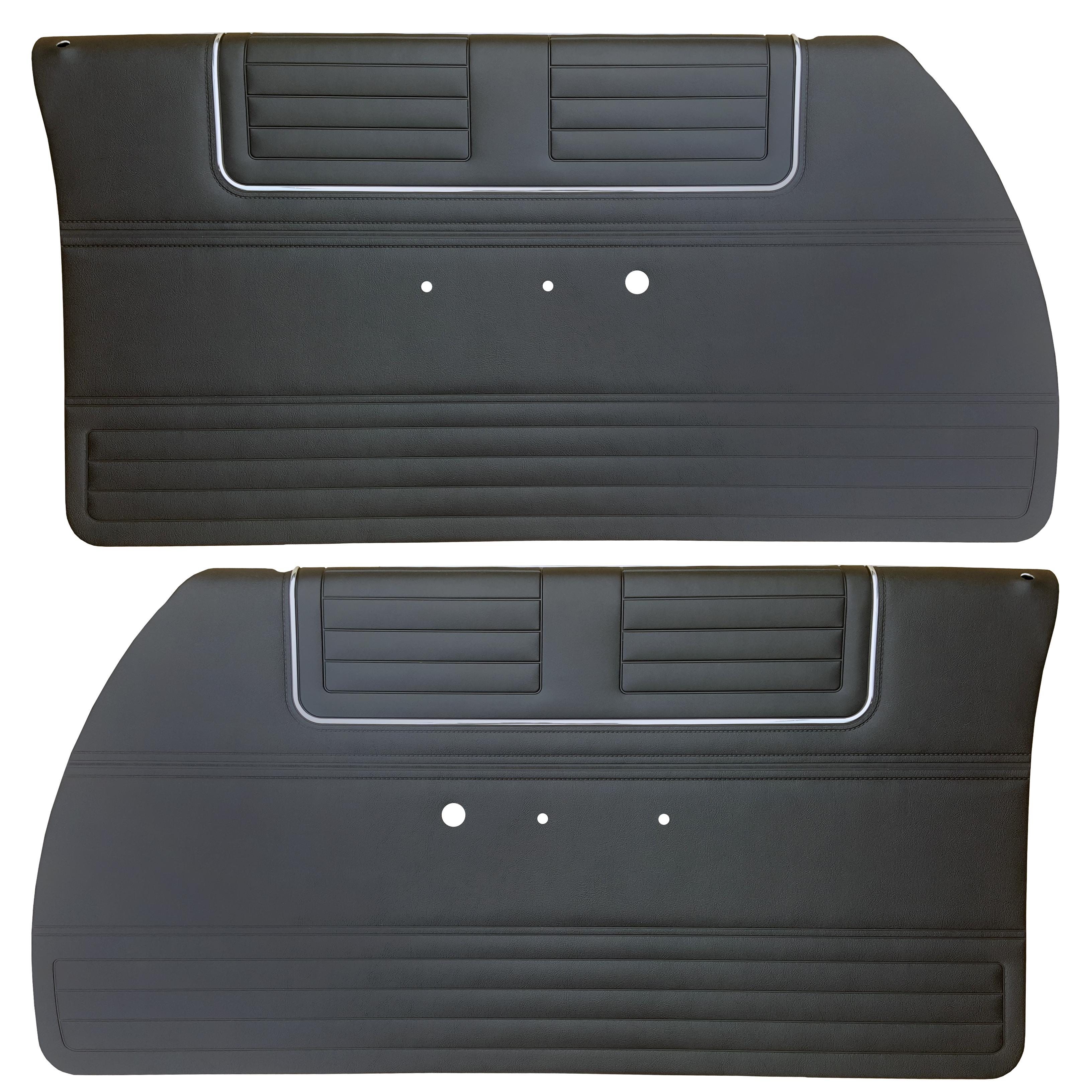 65 Belvedere II Pre-Assembled Front Door Panels - Black