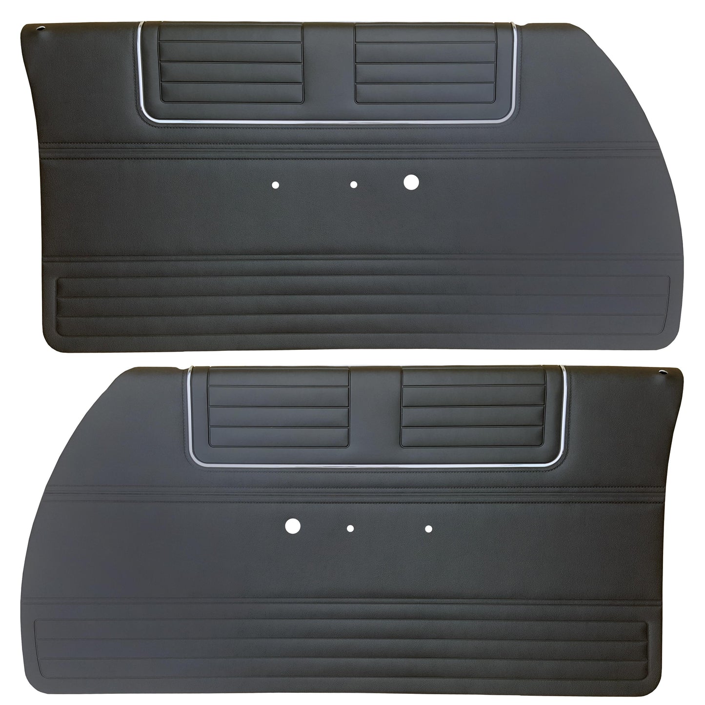 65 BELVEDERE II FRONT DOOR PANELS (PRE-ASSEMBLED) - BLACK