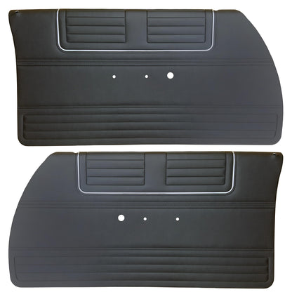 65 BELVEDERE II FRONT DOOR PANELS (PRE-ASSEMBLED) - BLACK