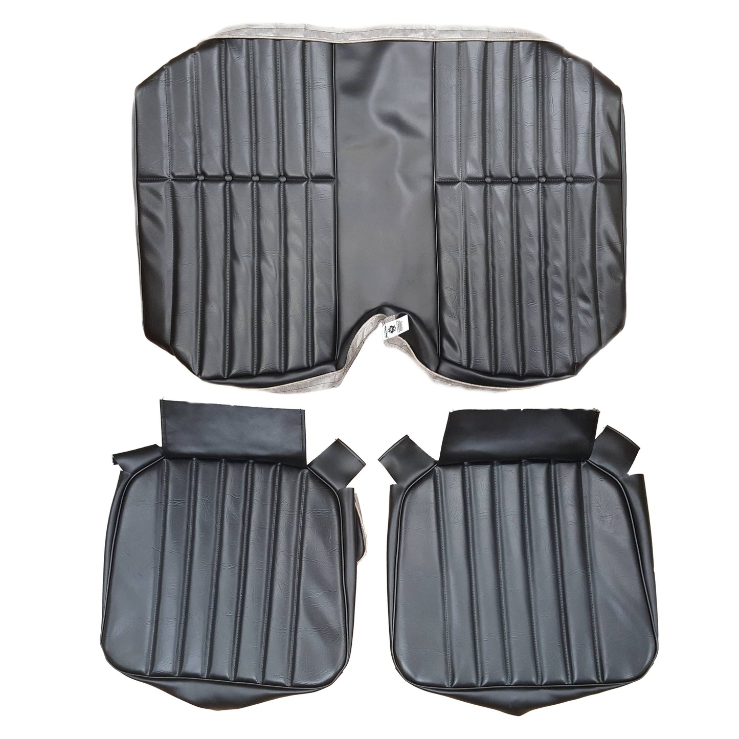 72 CAMARO "STANDARD" HARDTOP REAR UPHOLSTERY - BLACK