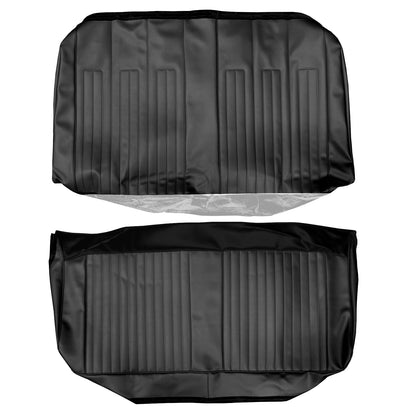 68 GTO/LEMANS CONVERTIBLE REAR SEAT UPHOLSTERY - BLACK